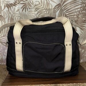Lands End travel canvas tote bag